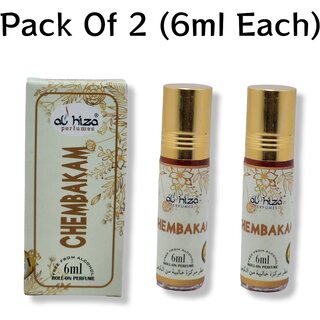                       Al hiza perfumes Chembakam Roll-on Perfume Free From Alcohol 6ml (Pack of 2)                                              