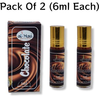                       Al hiza perfumes Chocolate Roll-on Perfume Free From Alcohol 6ml (Pack of 2)                                              