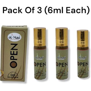 Al hiza perfumes Open Roll-on Perfume Free From Alcohol 6ml (Pack of 3) Al hiza perfumes Open Roll-on Perfume Free From Alcohol 6ml (Pack of 3)