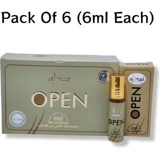 Al hiza perfumes Open Roll-on Perfume Free From Alcohol 6ml (Pack of 6) Al hiza perfumes Open Roll-on Perfume Free From Alcohol 6ml (Pack of 6)