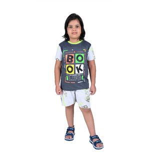                       Kid Kupboard Cotton Girls T-Shirt, Multicolor, Half-Sleeves, Crew Neck, 8-9 Years KIDS5011                                              