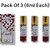 Al hiza perfumes White Oudh Roll-on Perfume Free From Alcohol 6ml (Pack of 3)