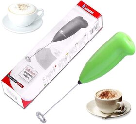 Electric Hand Blender Milk Wand Mixer Frother for Latte Coffee Hot Milk,Milk Frother for Coffee, Egg Beater, Hand Blender, Coffee Beater(Green,Set of 1)