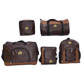 Set of 5 sales leatherite travel bags