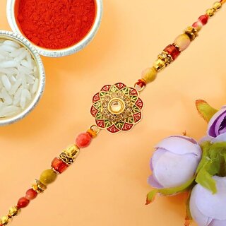 Mannat Rakhi For Brother Elegant Rakhi Set Of 1 Designer Rakhi For Brother, Bhaiya, Bhai With Roli Chawal Pack And Greeting Card(Bro Design) Mannat Rakhi For Brother Elegant Rakhi Set Of 1 Designer Rakhi For Brother, Bhaiya, Bhai With Roli Chawal Pack And Greeting Card(Bro Design)