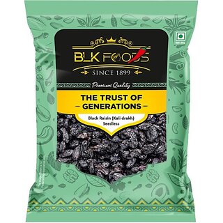                       BLK FOODS Select Black Raisin (Kali drakh) Seedless Raisins (200 g)                                              