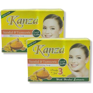                       Kanza Sandal  Turmeric Whitening Soap 100g (Pack of 2)                                              