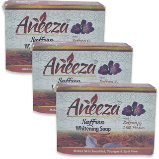                       Aneeza Saffron Whitening Soap 100g (Pack of 3)                                              