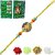 Mannat Rakhi For Brother Elegant Rakhi Set Of 1 Designer Rakhi For Brother, Bhaiya, Bhai With Roli Chawal Pack And Greeting Card(Om Design)