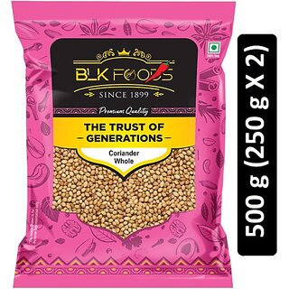                       BLK FOODS Select Coriander Whole (Dhaniya Sabut) 500g (2 X 250g) (2 x 250 g)                                              