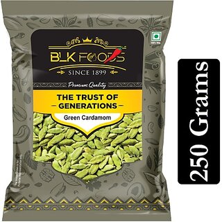                       BLK FOODS Daily Green Cardamom Whole (Choti Elaichi Sabut) (250 g)                                              