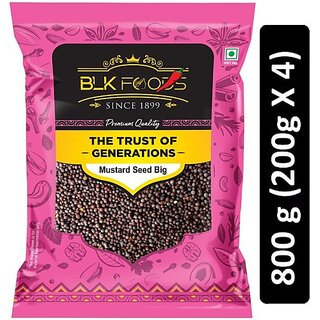                       BLK FOODS Select Mustard Seed Big (Kali Sarso) 800g (4 X 200g) (4 x 200 g)                                              