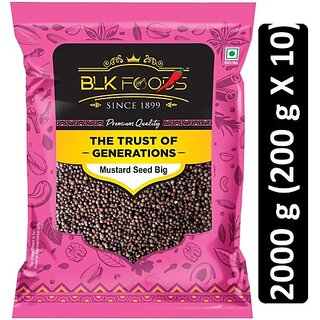                       BLK FOODS Select Mustard Seed Big (Kali Sarso) 2000g (10 X 200g) (10 x 200 g)                                              