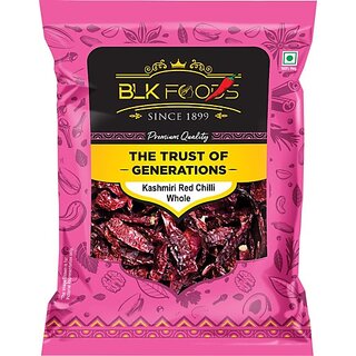 BLK FOODS Select Kashmiri Red Chilli Whole (Kashmiri Lal Mirch Sabut) (100 g) BLK FOODS Select Kashmiri Red Chilli Whole (Kashmiri Lal Mirch Sabut) (100 g)