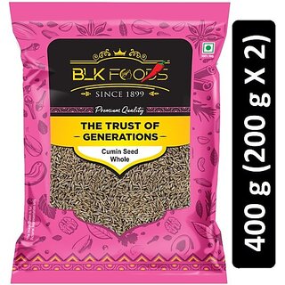 BLK FOODS Select Cumin Seed Whole (Jeera sabut) 400g (2 X 200g) (2 x 200 g) BLK FOODS Select Cumin Seed Whole (Jeera sabut) 400g (2 X 200g) (2 x 200 g)