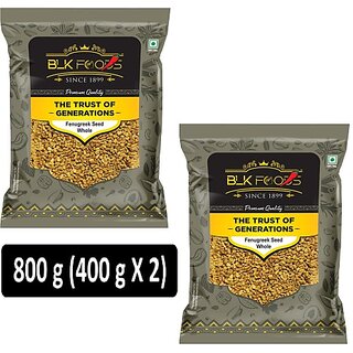                       BLK FOODS Daily Fenugreek Seed Whole (Methi dana Sabut) 800g (2 x 400 g)                                              