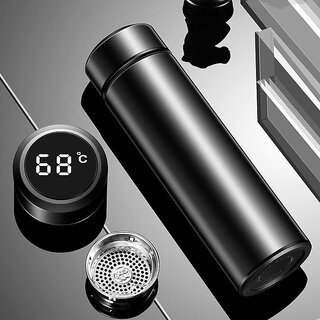                       Mannat LED Active Temperature Display Indicator Insulated Stainless Steel Hot Cold Vaccum Flask Bottle                                              