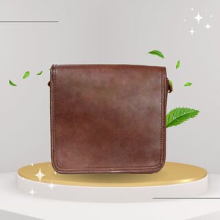 Brown Leather Messenger Bag  Side Leather Bag