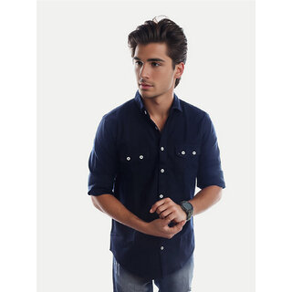                       Mens Checked Hoody Shirt                                              