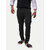 Men Solid Cotton Black Chinos Trousers