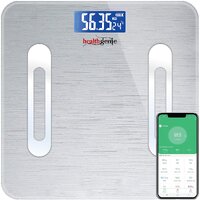 Healthgenie Smart Bluetooth Weight Machine 18 Body Composition Sync with Fitness Mobile App Weighing Scale  (Metallic Sh