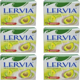 Lervia Milk and Avocado Soap 90g (Pack of 6)