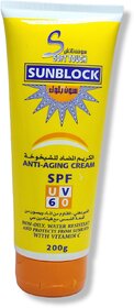 Soft touch Sunblock Yellow Anti Ageing Cream SPF60 200g