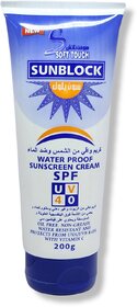 Soft touch Waterproof sunscreen cream SPF40 200g