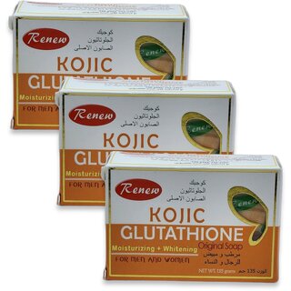                       Renew Kojic Glutathion Original Soap 135g (Pack of 3)                                              