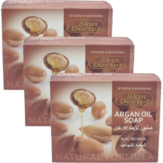                       Skin Doctor Moroccan Argan Oil Soap Nourishing Anti-Wrinkle 100g (Pack of 3)                                              