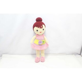                       amigurumi Stuffed Crochet Small Doll in Multicolor Frock Birthday Baby Gift PHC3010                                              