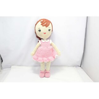                       amigurumi Stuffed Crochet Big Doll in Pink Frock Birthday Baby Gift PHC308                                              