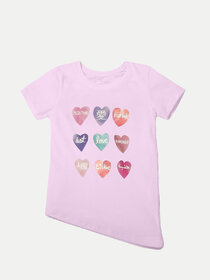 Rad prix Girls Light Pink Printed T-shirt