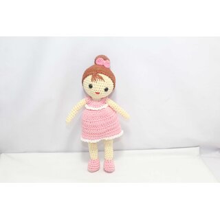                       amigurumi Stuffed Crochet Doll in Pink Color Frock Birthday Baby Gift PHC297                                              