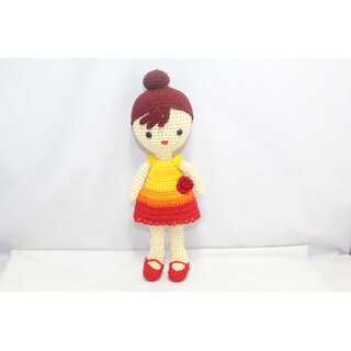                       amigurumi Crochet Small Doll with Multicolor Frock Toy Best Birthday Gift PHC296                                              