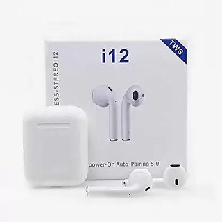                      Wox I-12 Wireless Blutooth Earpods with reachargable case                                              
