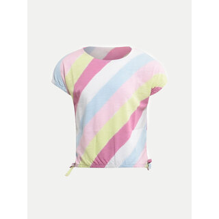                       Rad prix Girls Striped Multi-coloured Crop-top                                              