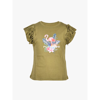                       Rad prix Girls Olive Graphic Printed T-shirt                                              