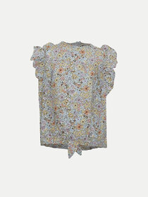 Rad prix Girls Cream All-over Printed Blouse