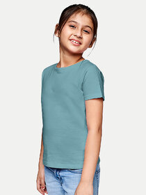 Rad prix Girls Blue Solid T-shirt