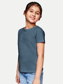 Rad prix Girls Blue Solid T-shirt