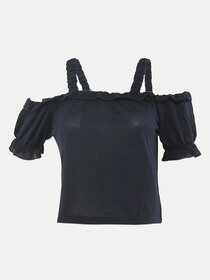 Rad prix Girls Navy-blue Off-shoulder Blouse