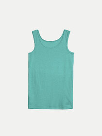 Rad prix Girls Sky-blue Solid Tank-top