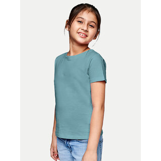 Rad prix Girls Blue Solid T-shirt