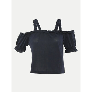 Rad prix Girls Navy-blue Off-shoulder Blouse