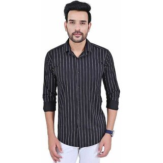                       Modernity Black Regular Fit Shirt For Men                                              