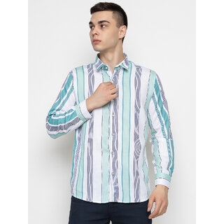                       Modernity Green Regular Fit Shirt For Men                                              