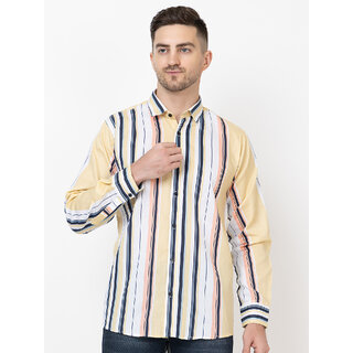                       Modernity Yellow Regular Fit Shirt For Men                                              