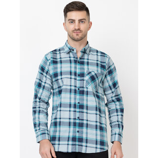                       Modernity Blue Regular Fit Shirt For Men                                              