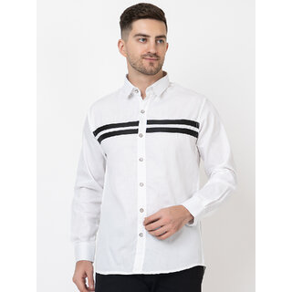 Modernity White Regular Fit Shirt For Men Modernity White Regular Fit Shirt For Men